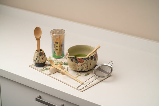 2-8PCS Japanese Flint Red Matcha Making Set Bamboo Matcha Brush Exquisite Matcha Bowl Box with Whisk Sumptuous Tea Tools Gifts