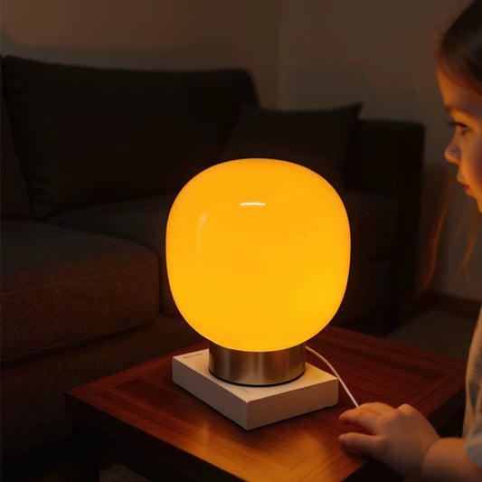 Macaron Glass Desk Lamp Soft Warm Light Reading Lamp for Bedroom Night Light Table Lamp for Living Room Bedside