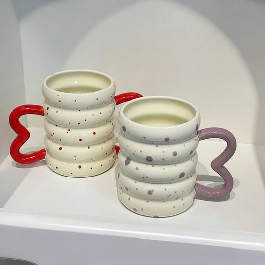 1PCS Caterpillar Ceramic Cup Mug High Color Value Coffee Cup Household Breakfast Cup Milk Coffee Tea Fruit Juice Oat Water Cup