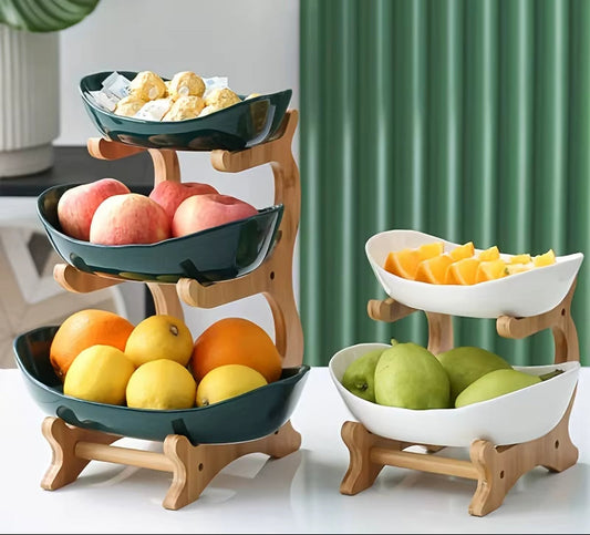 2/3 Layer Fruit Plate Home Living Room Plastic Snack Dish Creative Modern Dried Fruit Basket Candy Dish Cake Stand Salad Bowl