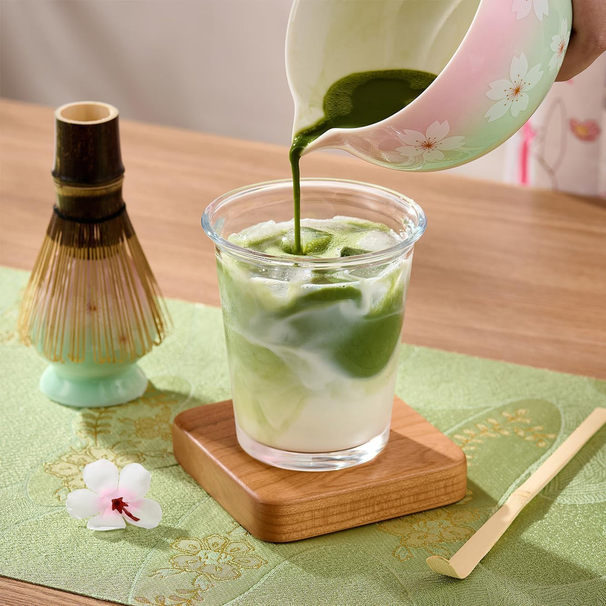 Matcha Whisk Set – Japanese Tea Ceremony Kit with Ceramic Bowl, Purple Bamboo Whisk (Chasen), Holder, Sifter & Scoop – Complete Matcha Kit, Women Gifts for Tea Lovers
