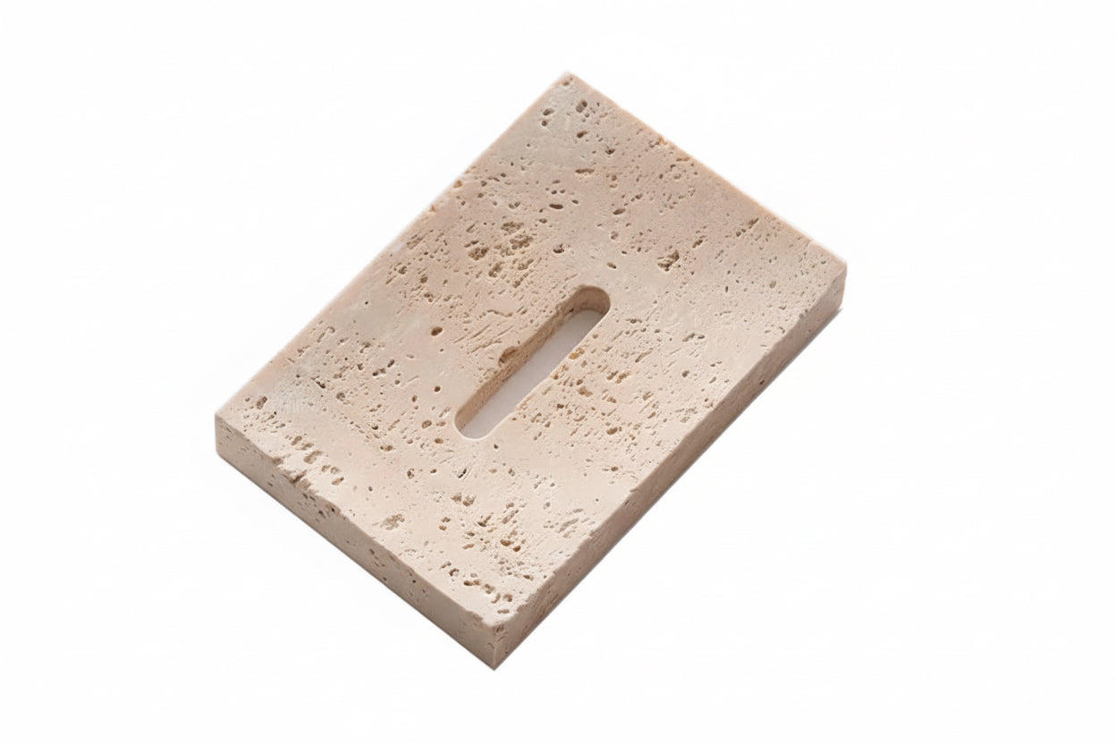 Natural Marble Soap Dish Wabi Sabi Wind Cave Stone Bathroom Soap Box Simple Soap Holder Home Decoration Bathroom Accessories