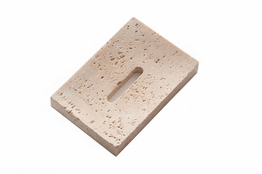 Natural Marble Soap Dish Wabi Sabi Wind Cave Stone Bathroom Soap Box Simple Soap Holder Home Decoration Bathroom Accessories