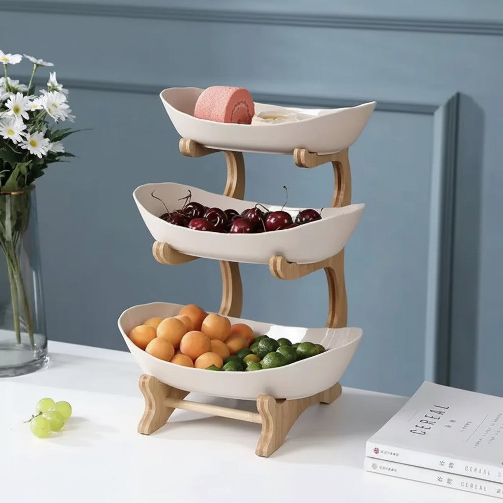2/3 Layer Fruit Plate Home Living Room Plastic Snack Dish Creative Modern Dried Fruit Basket Candy Dish Cake Stand Salad Bowl