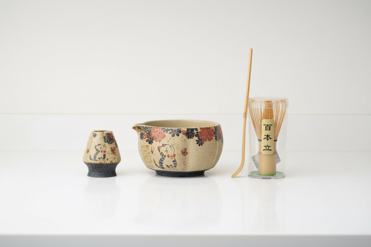 2-8PCS Japanese Flint Red Matcha Making Set Bamboo Matcha Brush Exquisite Matcha Bowl Box with Whisk Sumptuous Tea Tools Gifts