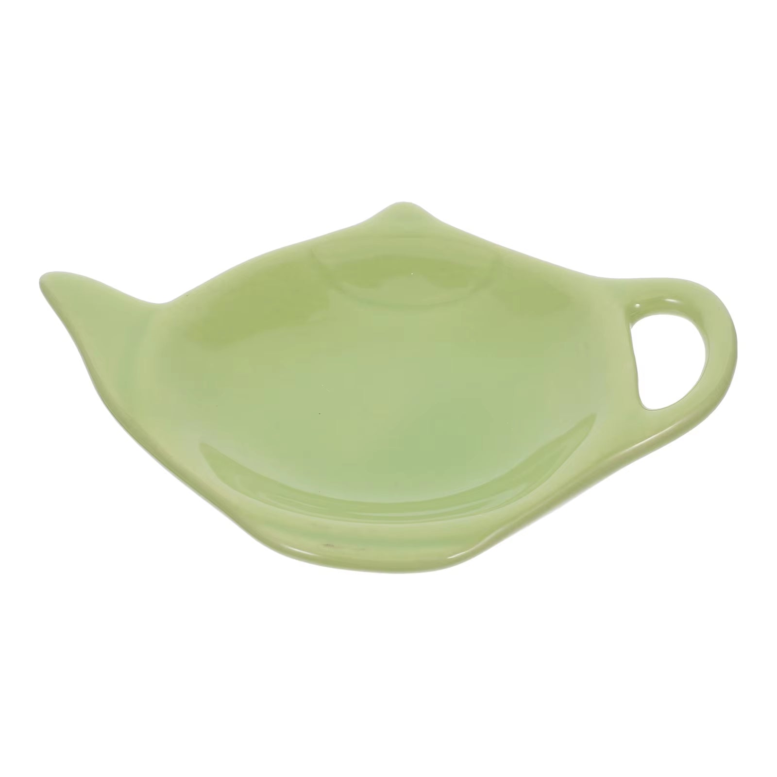 Ceramic Teapot Shaped Tea Bag Holder Coaster Dish for Tea Leaves Multifunctional Afternoon Party Tray Spoon Ganizer Tea Plates