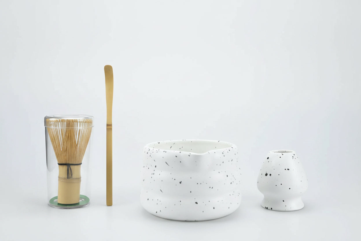 4/Pcs Japanese Matcha Set Matcha Bowl with Mouth Song Dynasty Tea Tip Tool Matcha Whisker Stand