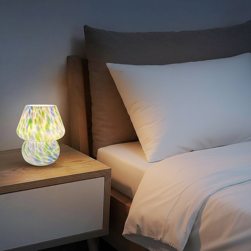 Mushroom Lamp Glass Table Bedside Lamps