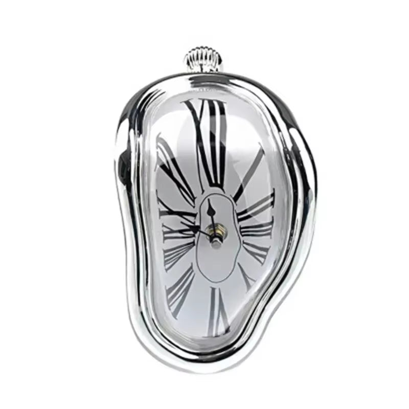 2026 New Novel Surreal Melting Distorted Wall Clocks Surrealist Salvador Dali Style Wall Decororation Home Garden Clock
