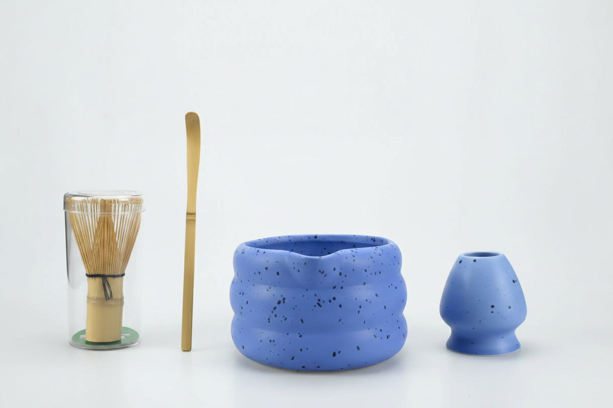 4/Pcs Japanese Matcha Set Matcha Bowl with Mouth Song Dynasty Tea Tip Tool Matcha Whisker Stand