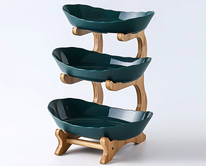 2/3 Layer Fruit Plate Home Living Room Plastic Snack Dish Creative Modern Dried Fruit Basket Candy Dish Cake Stand Salad Bowl