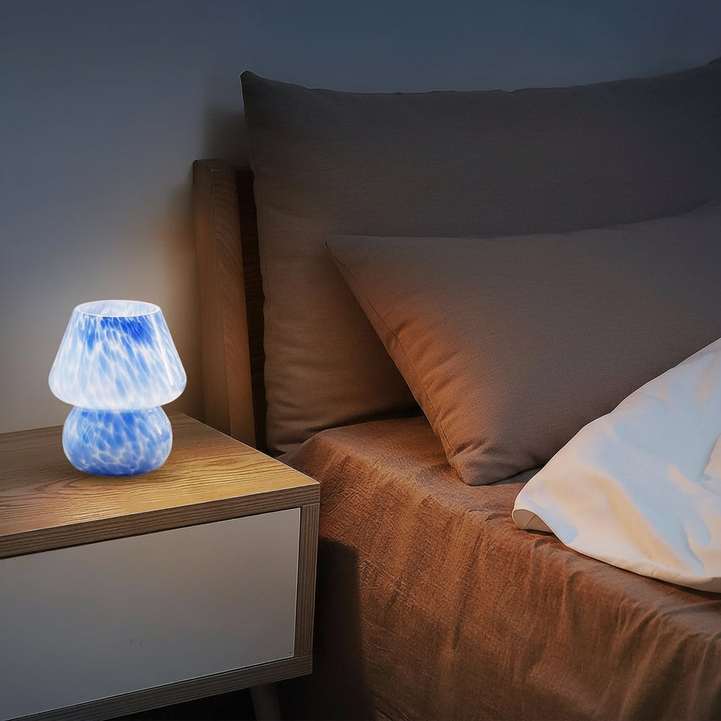Mushroom Lamp Glass Table Bedside Lamps