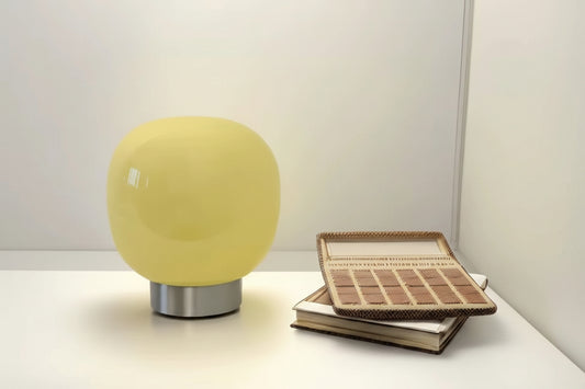 Macaron Glass Desk Lamp Soft Warm Light Reading Lamp for Bedroom Night Light Table Lamp for Living Room Bedside