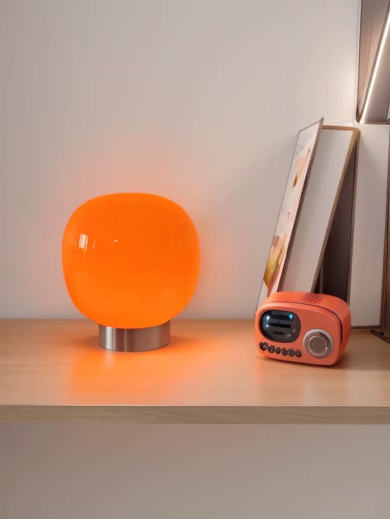 Macaron Glass Desk Lamp Soft Warm Light Reading Lamp for Bedroom Night Light Table Lamp for Living Room Bedside