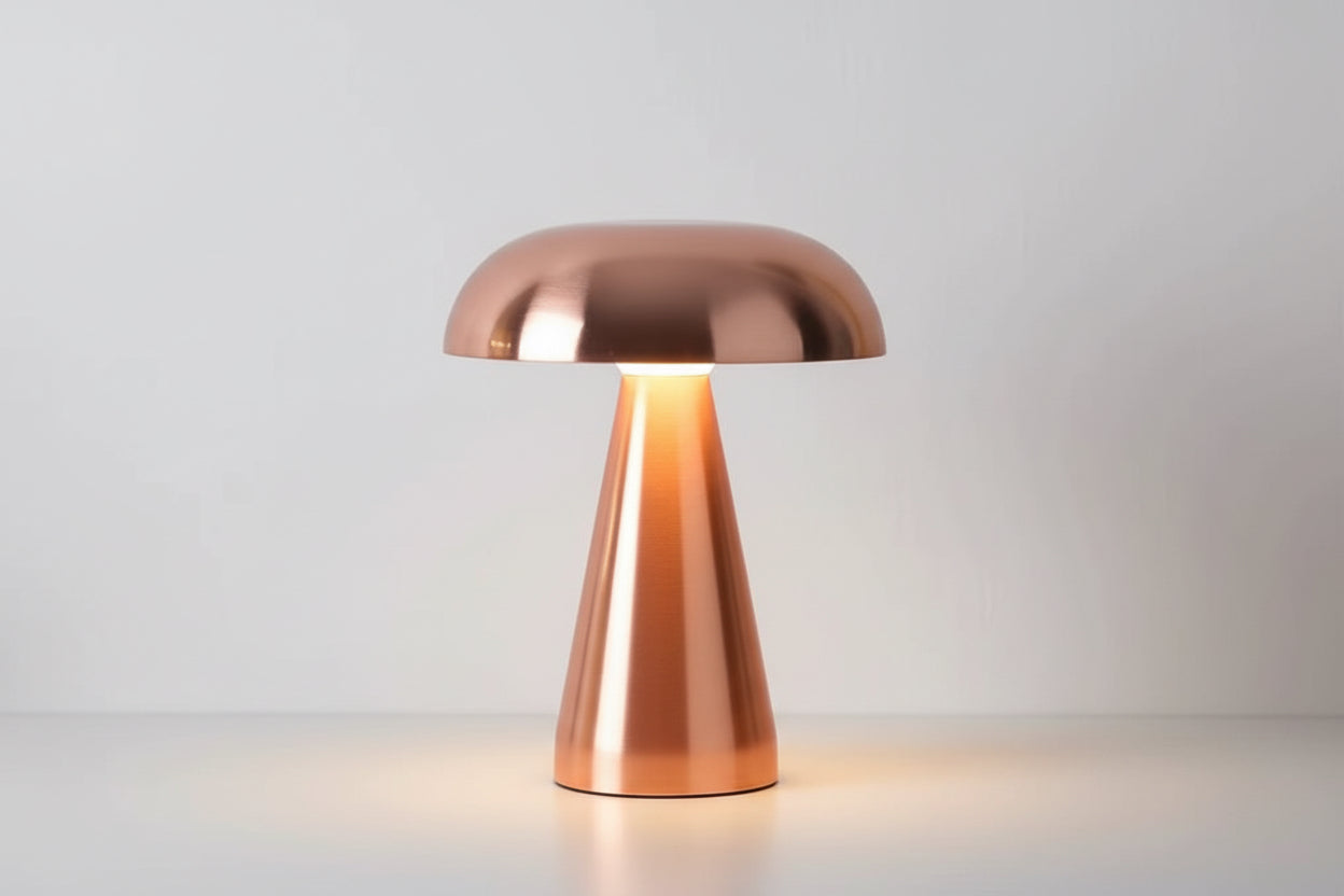 LED Table Lamp Retro Mushroom Touch Sensor Bedside Lamp Rechargeable Reading Lights for Bedroom Restaurant Bar Decor Lighting