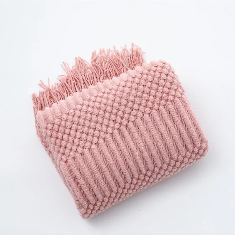 Christmas Red Blankets Aesthetic Nordic Knitted Throw Blankets Sofa Throw Travel TV Nap Blankets Soft Towel Bed Plaid Tapestry