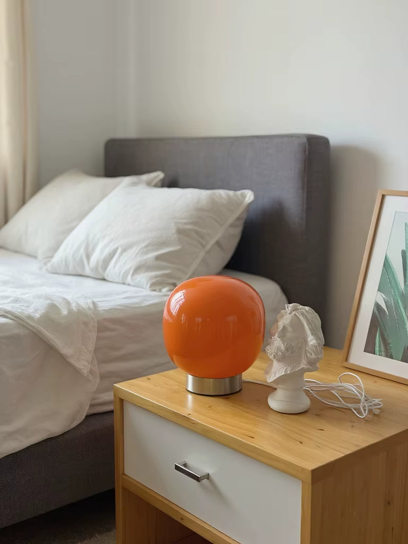 Macaron Glass Desk Lamp Soft Warm Light Reading Lamp for Bedroom Night Light Table Lamp for Living Room Bedside