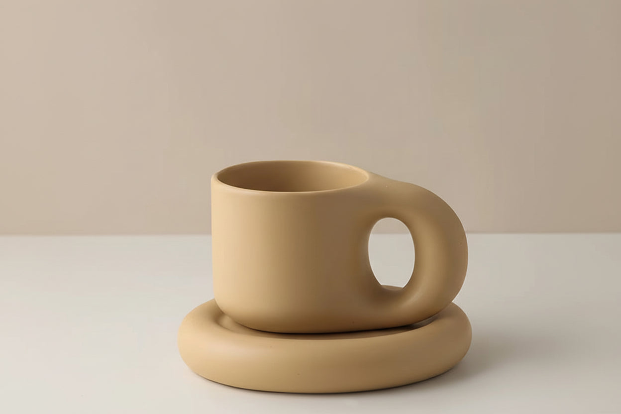 Ceramic Espresso Mugs Coffee Cups Stranger Things Funny Drinkware Original Mug for Tea Large Saucer Set Creative Gifts Friends