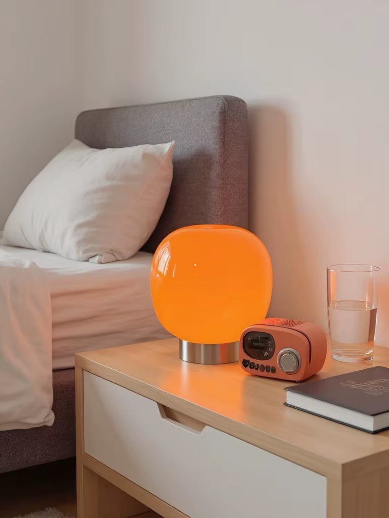 Macaron Glass Desk Lamp Soft Warm Light Reading Lamp for Bedroom Night Light Table Lamp for Living Room Bedside
