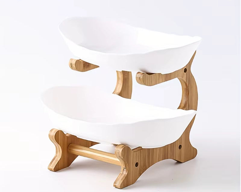 2/3 Layer Fruit Plate Home Living Room Plastic Snack Dish Creative Modern Dried Fruit Basket Candy Dish Cake Stand Salad Bowl