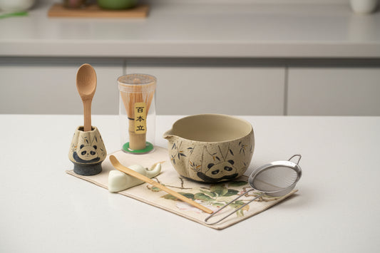 2-8PCS Japanese Flint Red Matcha Making Set Bamboo Matcha Brush Exquisite Matcha Bowl Box with Whisk Sumptuous Tea Tools Gifts