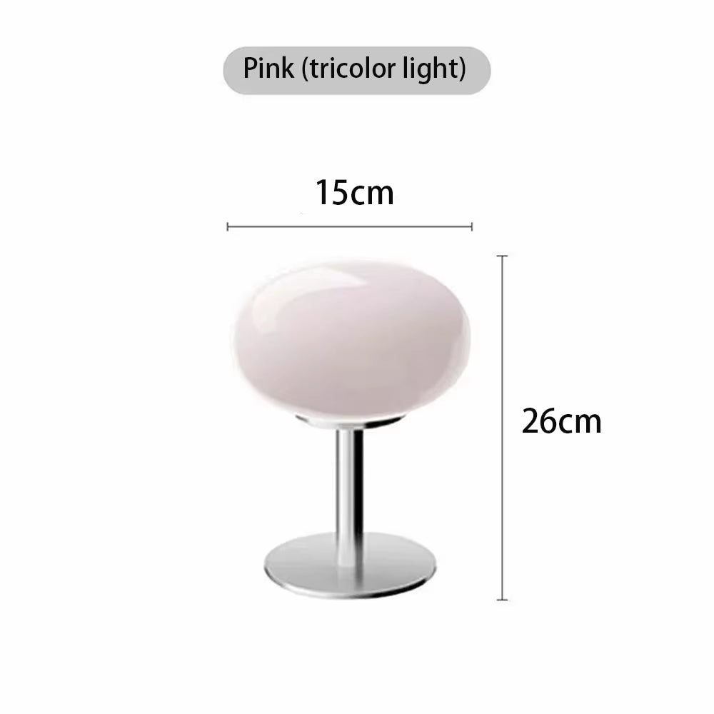 Lollipop Table Lamp Medieval Cream Glass Lamp Living Room Bedroom Study Simple Atmosphere Retro Glass Standing Lamp Home Decor