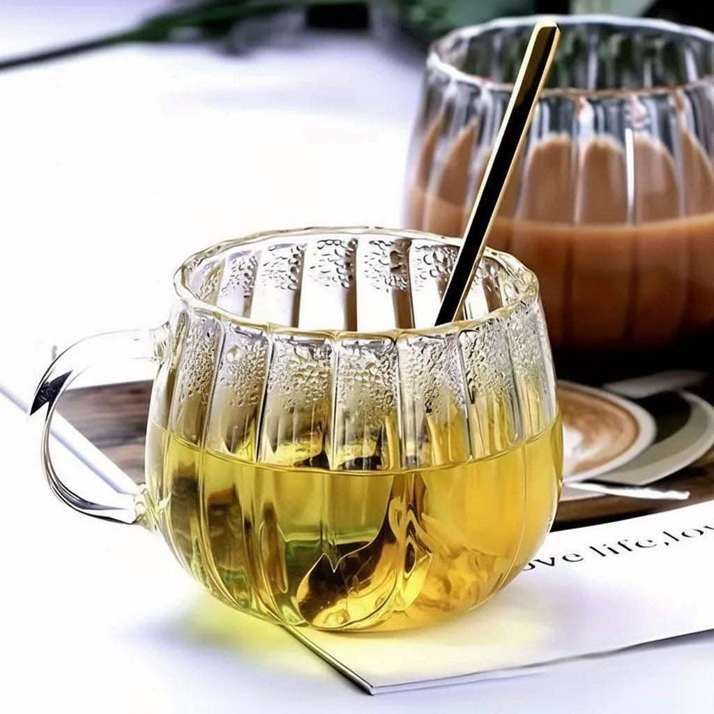1/4/6PCS Halloween Pumpkin Shaped Glass Cups High Borosilicate Glass Water Cup 450Ml Coffee Drinking Glasses for Juice