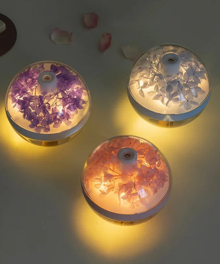 270ML Air Humidifier USB Rechargeable 800Mah Home Hydration Humidifier Colour LED Light Mist Maker Flower Humidificador