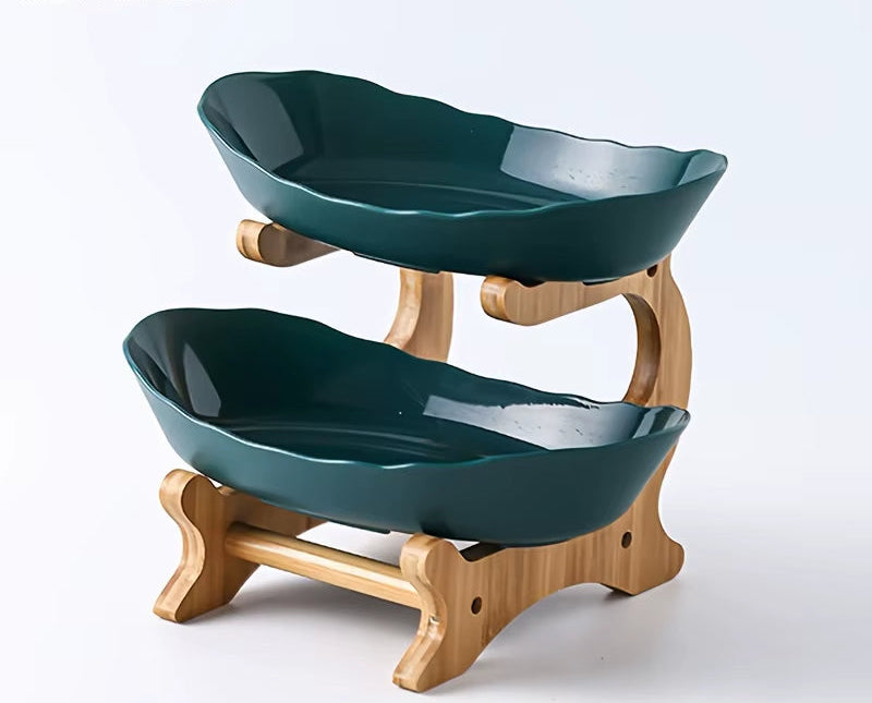 2/3 Layer Fruit Plate Home Living Room Plastic Snack Dish Creative Modern Dried Fruit Basket Candy Dish Cake Stand Salad Bowl