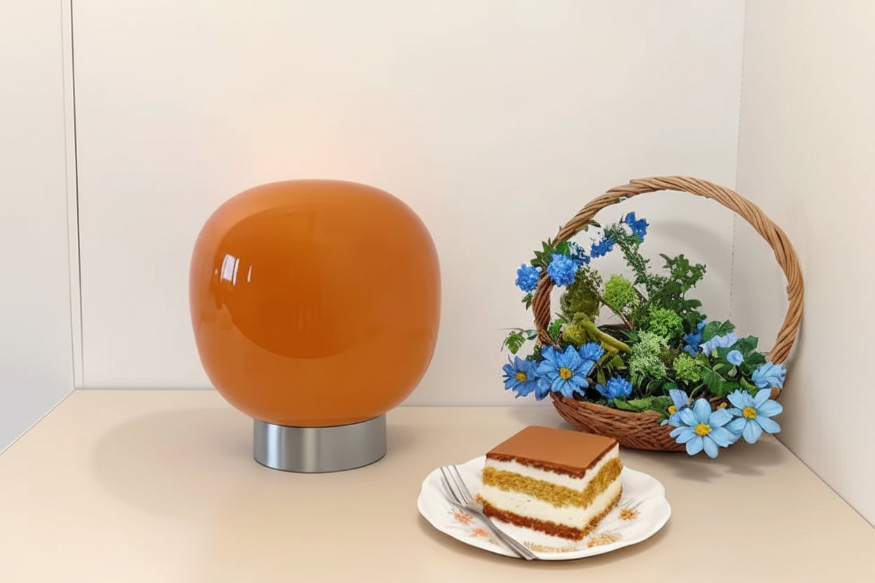 Macaron Glass Desk Lamp Soft Warm Light Reading Lamp for Bedroom Night Light Table Lamp for Living Room Bedside