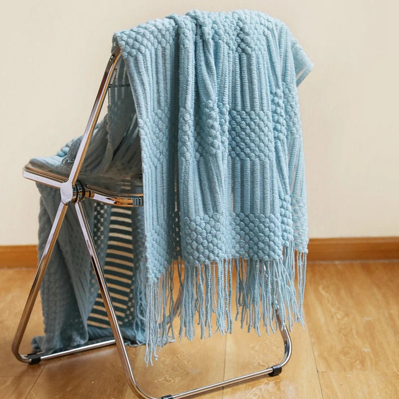 Christmas Red Blankets Aesthetic Nordic Knitted Throw Blankets Sofa Throw Travel TV Nap Blankets Soft Towel Bed Plaid Tapestry