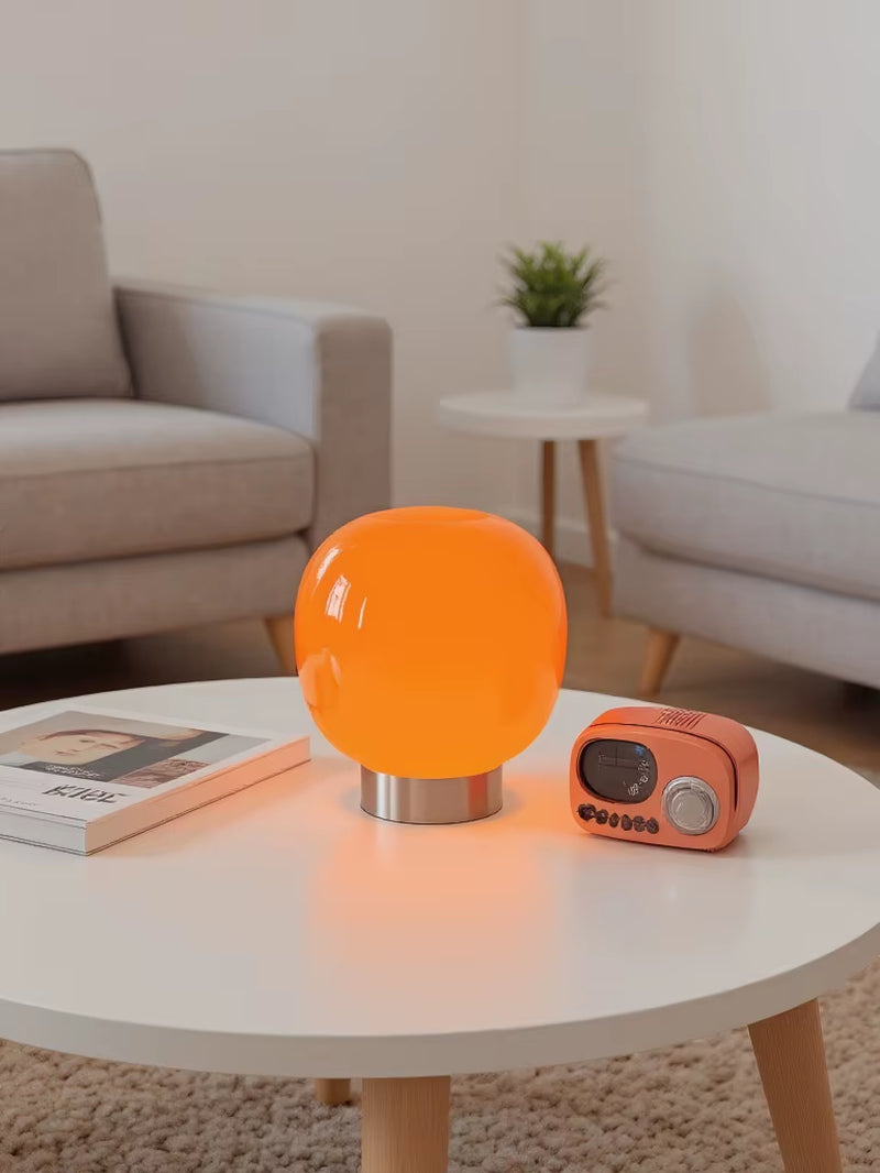 Macaron Glass Desk Lamp Soft Warm Light Reading Lamp for Bedroom Night Light Table Lamp for Living Room Bedside
